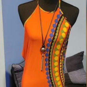 Venus - Orange strappy back Maxi Dress
